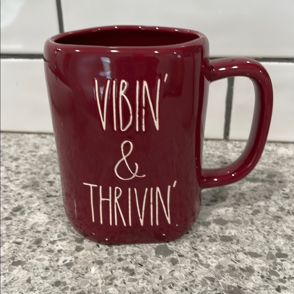 Vibin' & Thrivin' Red Mug